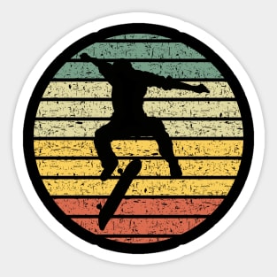 Vintage Skateboard Silhouette Sticker